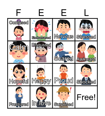 Feelings Bingo Card