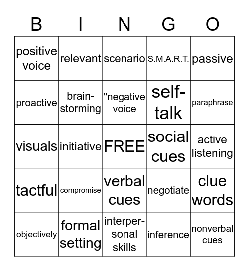 NWRC Bingo Card