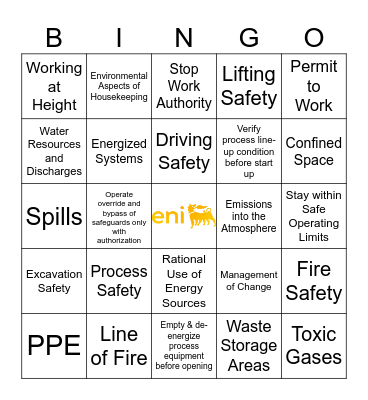 Scavenger Hunt Bingo Card