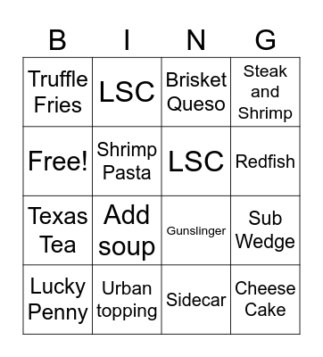 SALTGRASS Bingo Card