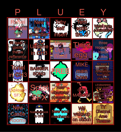 DELTARUNE CHAPTER 3 BINGO Card