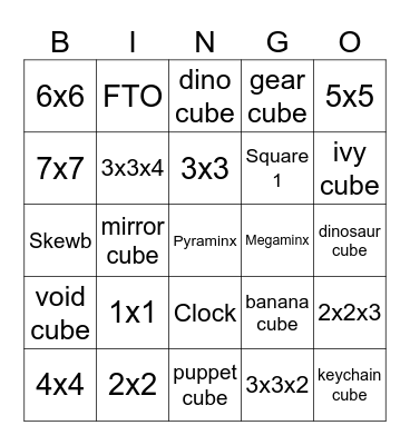 Timer Bingo Card