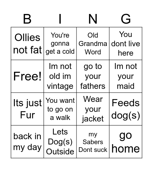 BINGO Card