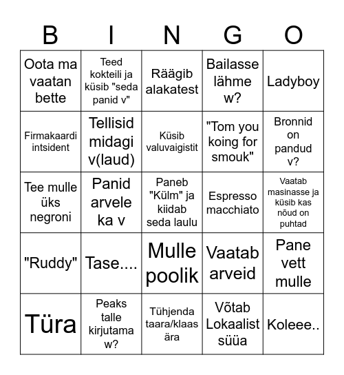 Romet bingo vol 2 Bingo Card