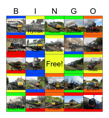 Mid Hants Railway-40 Years of Galas Bingo Card