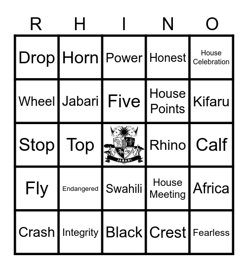 Jabari BINGO Card
