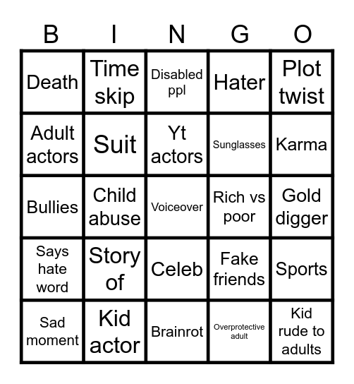 Dhar man bingo Card
