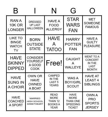 CARE AT LANG NELSON Bingo Card
