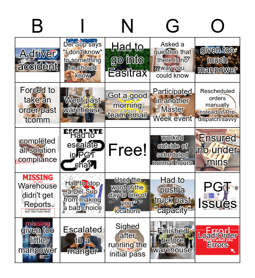 RIC Bingo Card