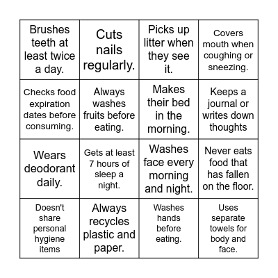 HUMAN BINGO Card