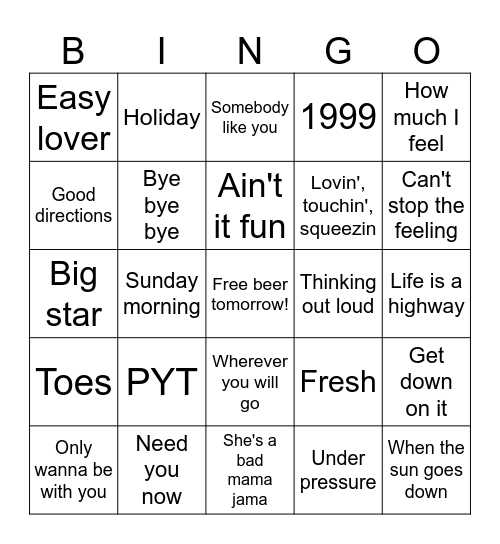 Happy Birthday Susan Bingo Card