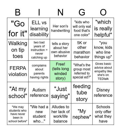 Mona Bingo Card