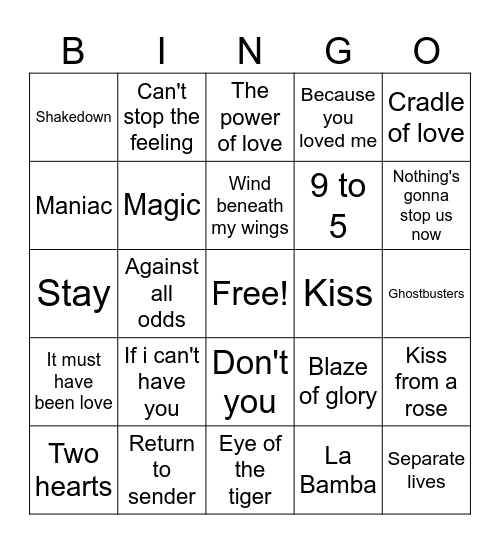 Movie soundtracks 2 Bingo Card