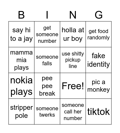 st patty’s Bingo Card