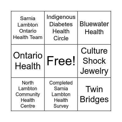 Vendor Bingo! Bingo Card