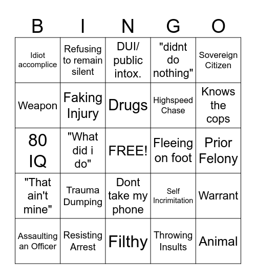 Lolcow Bingo Card