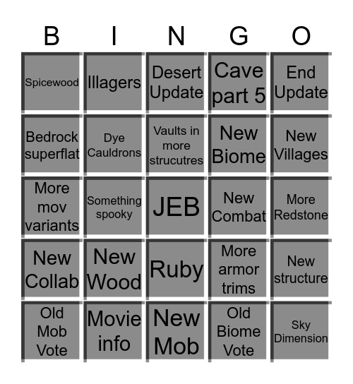 Chicken Jockey! Bingo Card