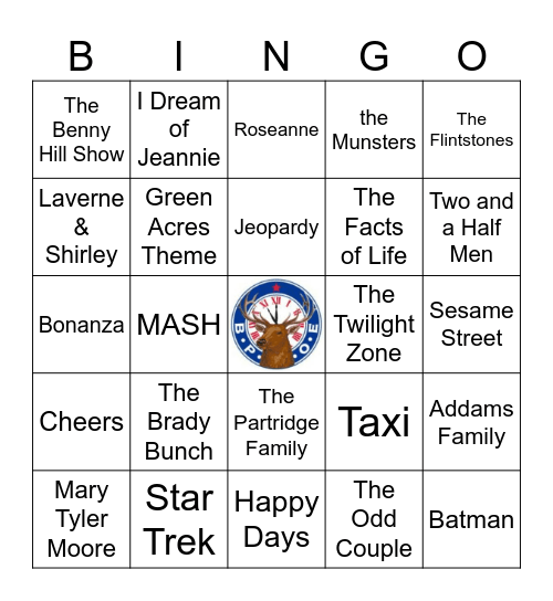 TV Theme Songs Bingo Card