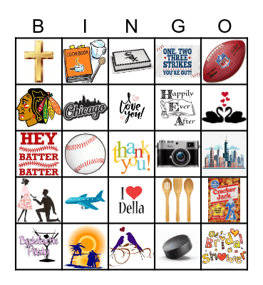 Kelsey's Bridal Shower Bingo Card