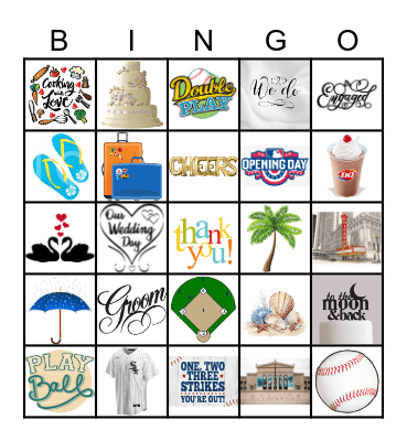 Kelsey's Bridal Shower Bingo Card