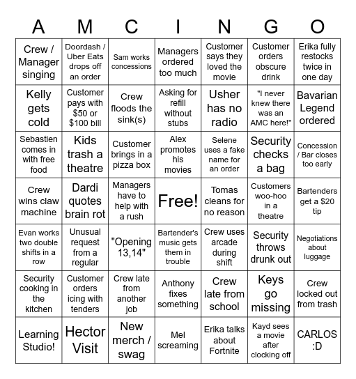 CAUSEWAY BINGO Card