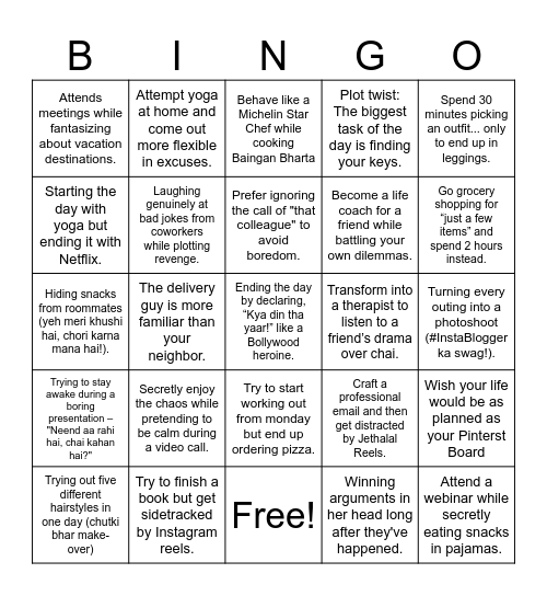 Life, Laughter, & Lipstick: Women's Day Bingo Card