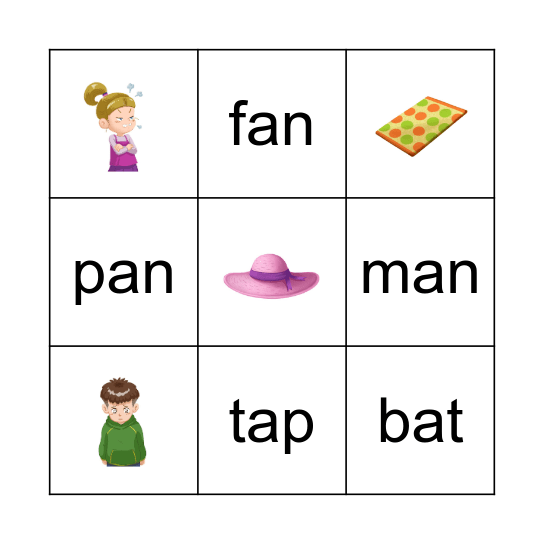 Best! Phonics 2 - Units 1& 2 Bingo Card