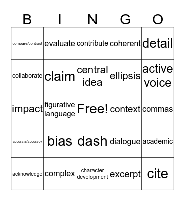 Bingo Card