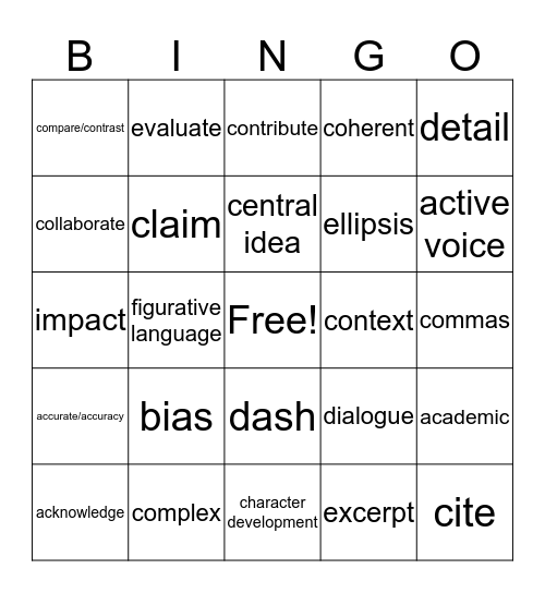 Bingo Card