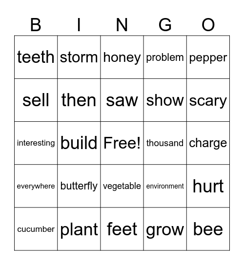 Hey unit 3 Bingo Card