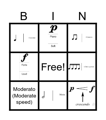 Music Bingo 3 Bingo Card