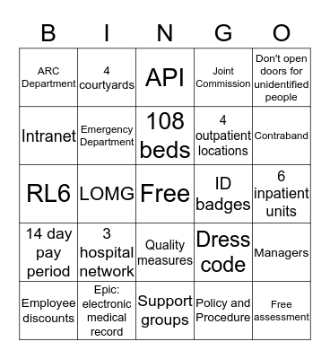 NEO BINGO Card