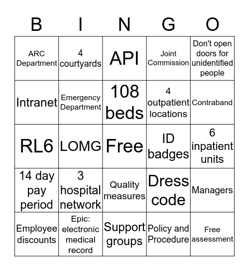 NEO BINGO Card