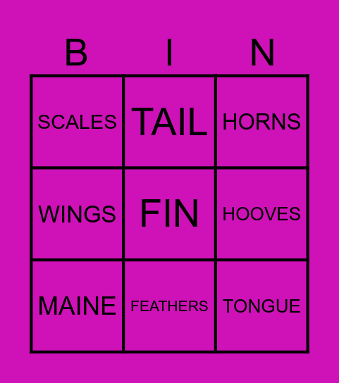 BINGO Card