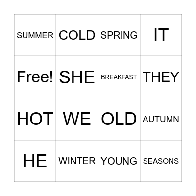 Bingo Card
