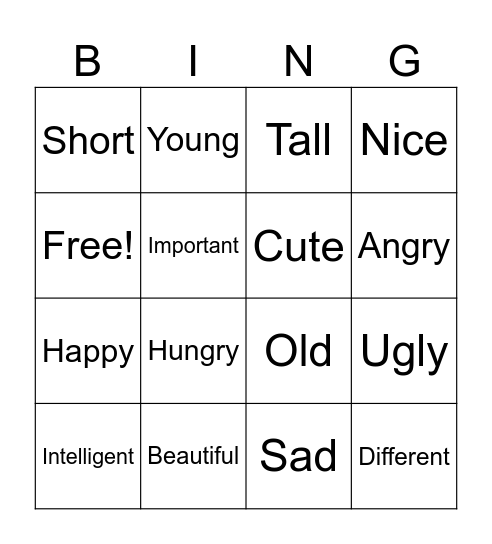 Bingo Card