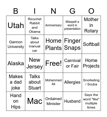 Autumn! Bingo Card