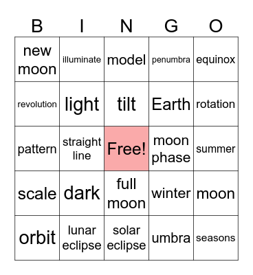 EMS Vocab Bingo 2 Bingo Card