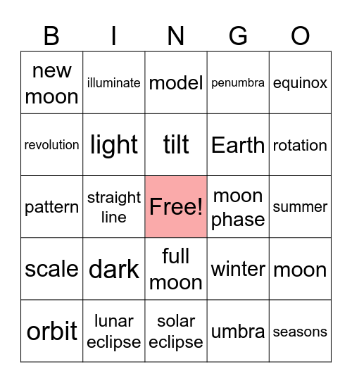 EMS Vocab Bingo 2 Bingo Card