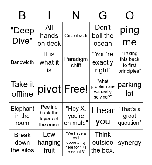 YBM BINGO! Bingo Card