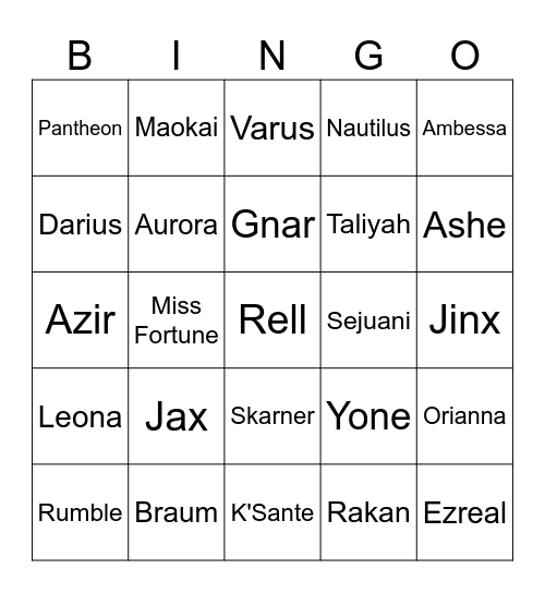 EMEA Bingo Card