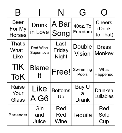Blame It On The Bingo Card