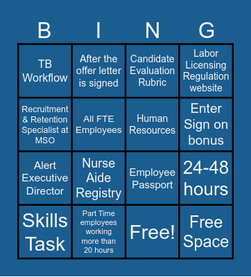 PCSC Bingo Card