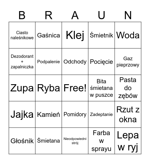 Wandalizm Bingo Card