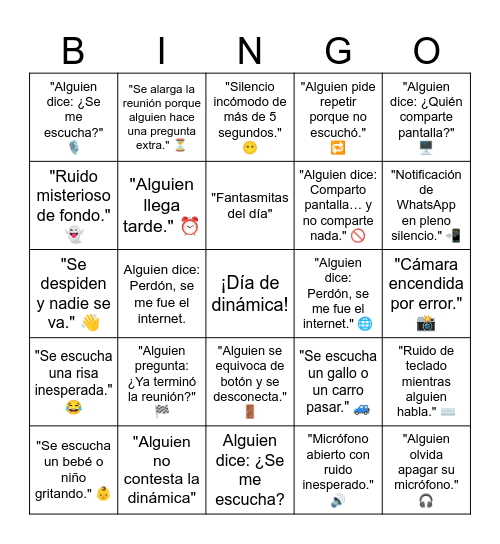 Bingo remoto Bingo Card