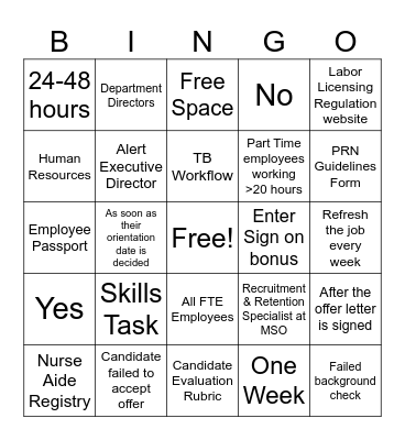 PCSC Bingo Card