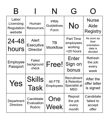 PCSC Bingo Card