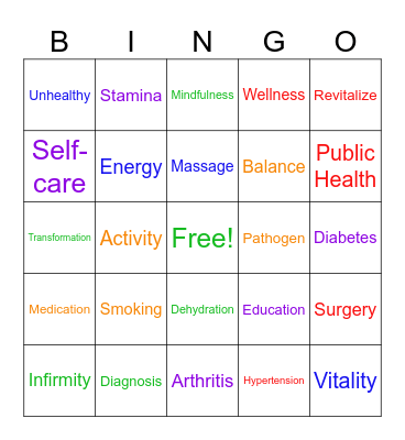 WELLNESS BINGO Card