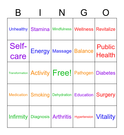 WELLNESS BINGO Card