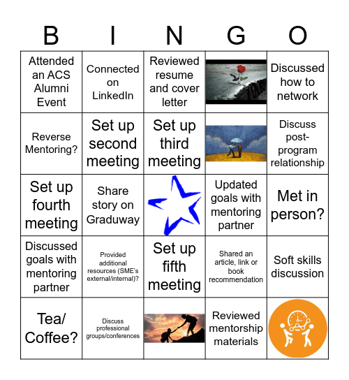 Mentoring Bingo! Bingo Card
